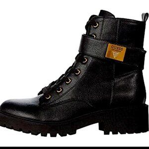 Guess Caleena Womens Black Ankle Combat Boots Size 8M